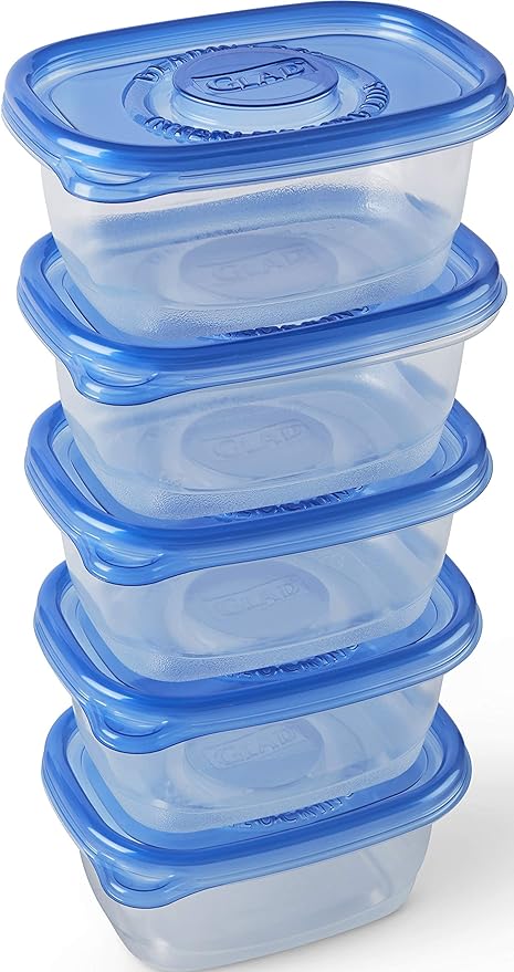 Glad GladWare Medium Rectangle Food Storage Containers, 24 Oz, 5 Ct, 6-Pk | Airtight, leak-resistant containers for soups, salads, and meal prep; microwave, dishwasher, and freezer safe - Image 5