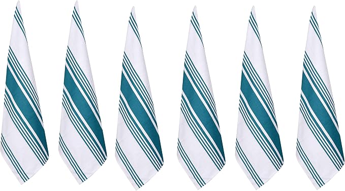 Urban Villa Kitchen Towels Cotton Dish Towels 20”x30” (Set of 6) Teal - Image 6