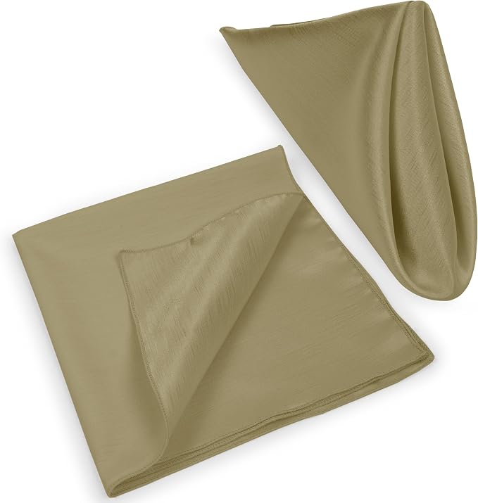 17 x 17-Inch Shantung Satin Cloth Napkins, Cafe, Set of 24 - Image 8