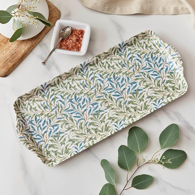 Pimpernel Morris & Co Willow Bough Sandwich Tray - Green | 15" x 6" Melamine Serving Tray for Sandwiches, Snacks, Tea & Entertaining, Lightweight, Easy Clean Surface, Dishwasher Safe - Image 5