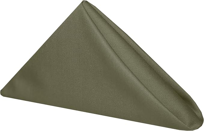 17x17-Inch Square Twill Cloth Napkins, Olive, Set of 60 by UltimateTextile