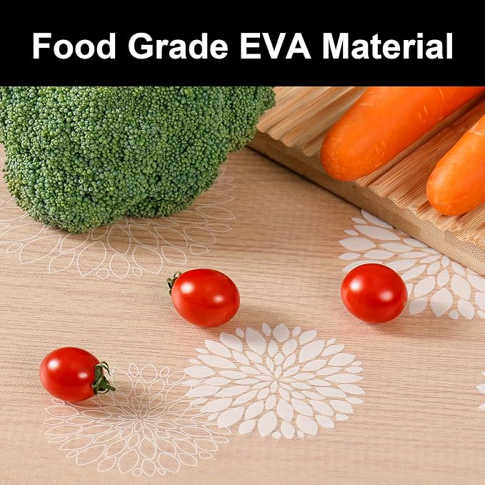 Cooyes Shelf Liners for Kitchen Cabinets Waterproof & Oil-Proof Kitchen Cupboard Mats Non-Slip Drawer Mats EVA Material Non Adhesive Fridge Liner for Shelves（23.6" W x 236" L） - Image 5