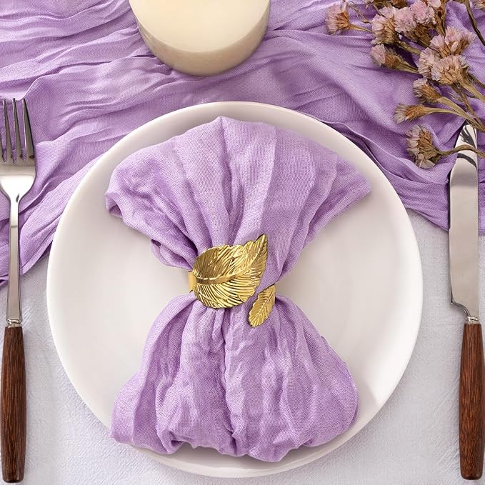 Cheesecloth Napkins Lilac Purple Cloth Napkins Bulk,Set of 20 - Image 2