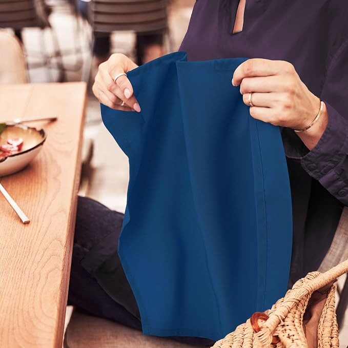 Utopia Home [24 Pack, Royal Blue] Cloth Napkins 17x17 Inches 100% Polyester | Hemmed Edges, Washable and Reusable Ideal for Parties, Weddings and Dinners - Image 7