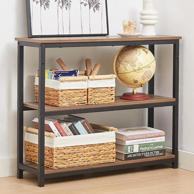 Wicker Storage Basket, 3-Packs Water Hyacinth Storage Baskets for Organizing, Large Cube Storage Organizer Baskets Bins with Handles for Shelves Decor, Small Toilet Paper Storage Basket - Image 4