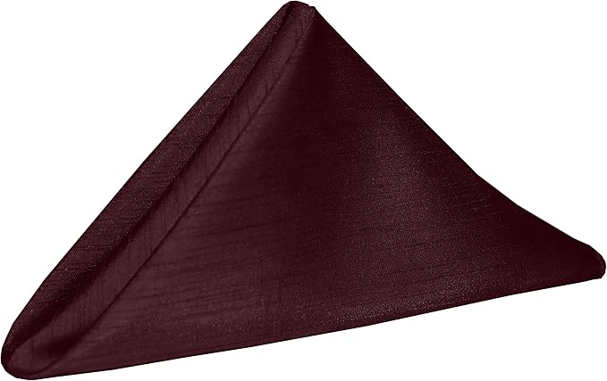 20x20-Inch Shantung Cloth Napkins, Burgundy, Set of 36 by UltimateTextile