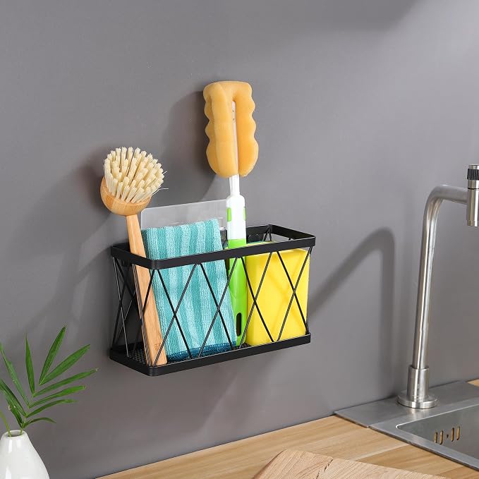 YIGII Cutting Board Holder + 3 Pack Adhesive Cabinet Door Organizer, Black Lid Storage Organizer with, Space Saving Lid Holder for Tupperware Storage Inside Cabinet, Pantry, Kitchen, Bathroom - Image 5