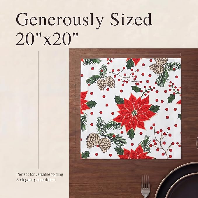Urban Villa Cloth Napkins Cotton 20x20 (Set of 12) Pinecone - Image 6