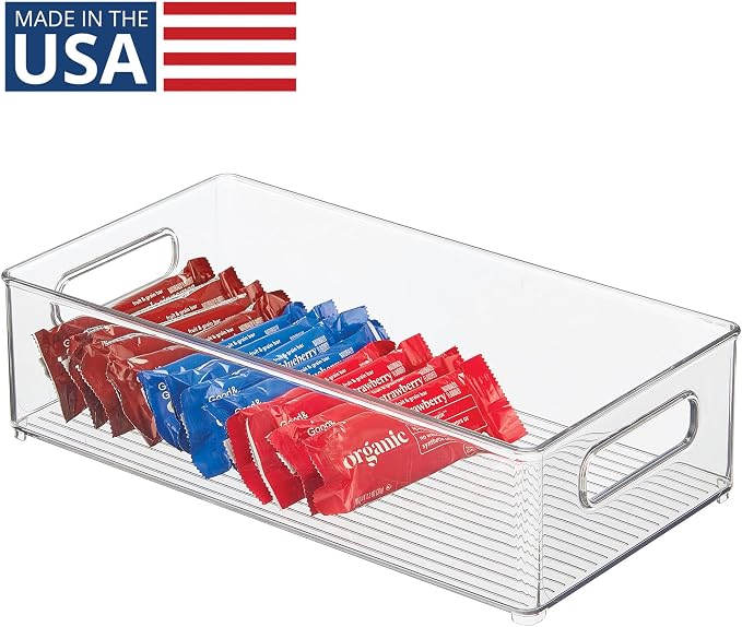 iDesign Stackable Fridge Bin | Storage Bin for Freezer or Pantry Organization, Clear, Made in USA - Image 2