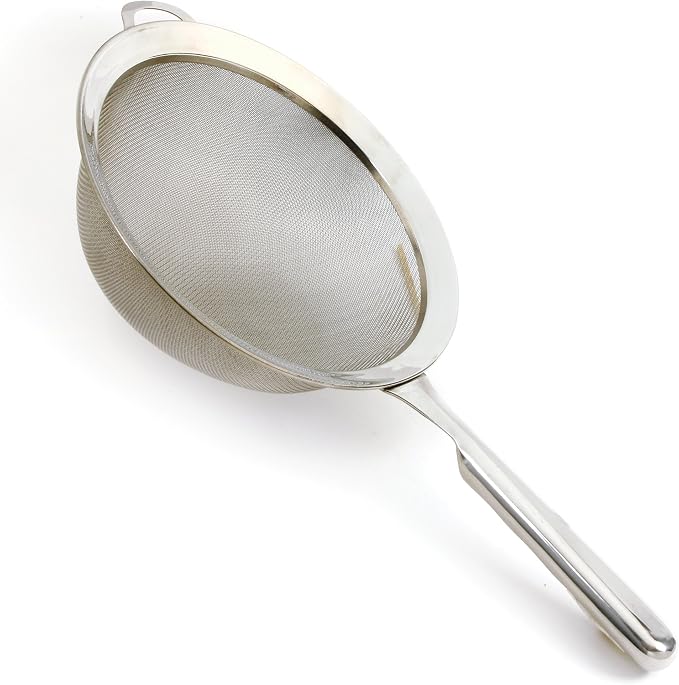 Norpro, 10" KRONA Stainless Steel Double Mesh Strainer, Silver - Image 2