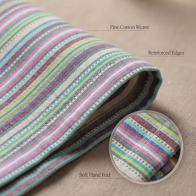 Urban Villa Cloth Napkins Cotton 20x20 (Set of 12) Multi Blue - Image 5