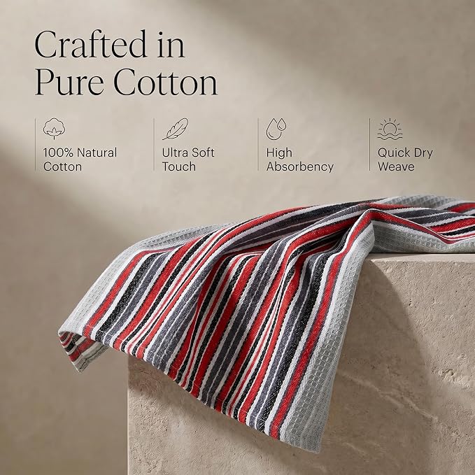 Urban Villa Kitchen Towels Cotton Dish Towels 20”x30” (Set of 6) Grey - Image 4