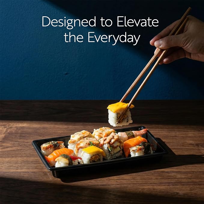 Restaurantware Plastic Sushi Trays 100 Pack of 9.2 x 5.9 x 1.77 Inch With Clear Lids Leak-Resistant Sushi Take Out Boxes Stackable Containers For Grab-And-Go - Image 7