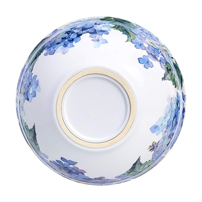 Amazon Basics Mixing Bowls with Lids, Nesting Melamine Serving Bowls, Non-Slip Base, BPA Free, Dishwasher Safe, 5 Sizes, Hydrangea Floral, Set of 10 (Pack of 2) - Image 4