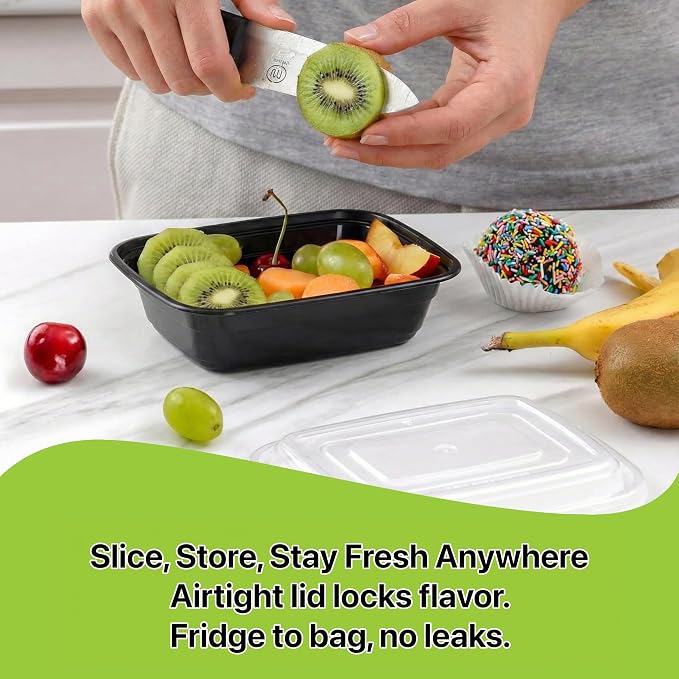 Meal Prep Containers [10 Set] x [16 oz] with Lids, 1 compartment, Stackable, Reusable, Leakproof, Food Safe, Microwave, Freezer & Dishwasher Safe for Food Prep Storage Bento (10 Set, 16 oz) - Image 9