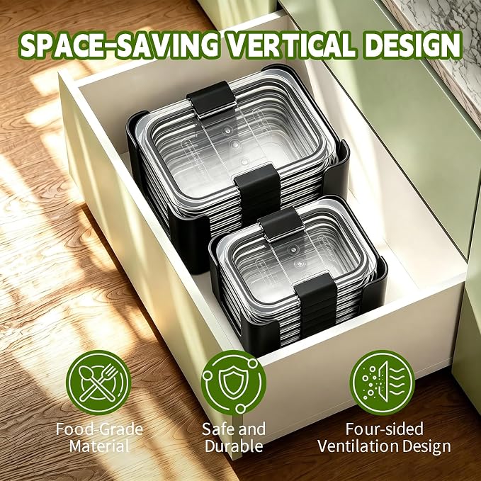 Food Storage Container Lids Organizer for Rubbermaid Brilliance Nap-On Lids | Lid Organizer for Kitchen Cabinet Storage -- Fits 9.6,3.2 & 4.7 Cups -- Holds 16 Lids - Image 3