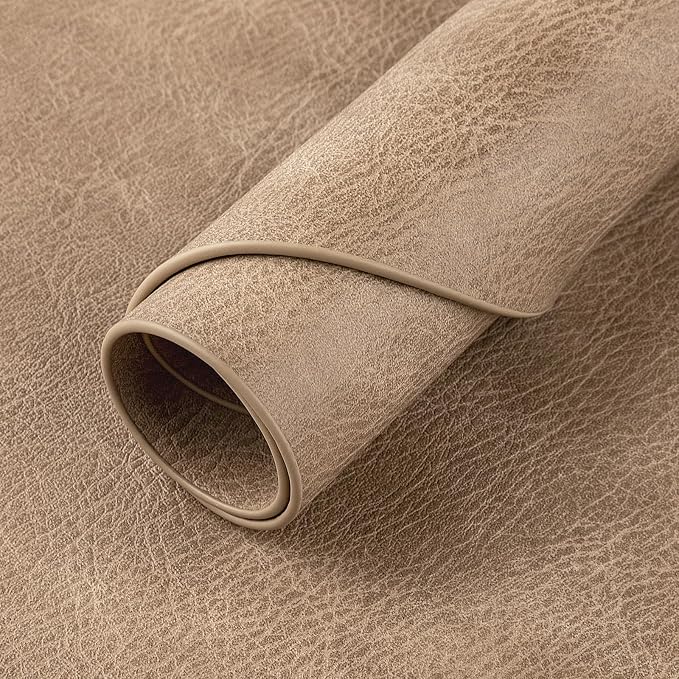 ADRIMER Placemats, Heat Resistant Oval Placemats Set of 4 Washable 12 x 17 Inch, Waterproof Table Placemats Set of 4, Wipeable Faux Leather Placemats for Kitchen, Dining Room, Apricot - Image 3