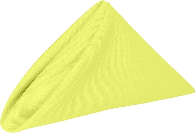 20x20-Inch Square Polyester Cloth Napkins, Lemon Set of 12 by UltimateTextile