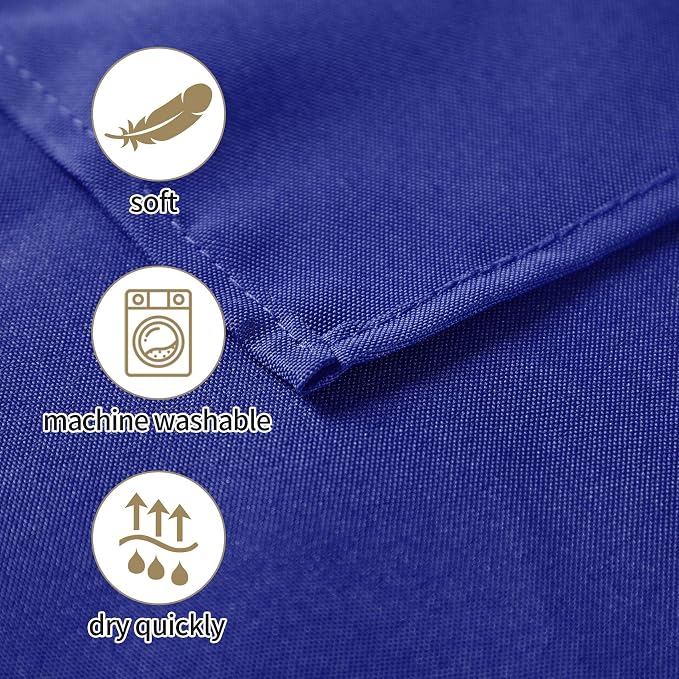 25pcs Polyester Cloth Napkins - 20 x 20 inch Royal Blue Dinner Washable Napkins with Hemmed Edges for Restaurant/Wedding/Hotel(25,Royal Blue) - Image 3