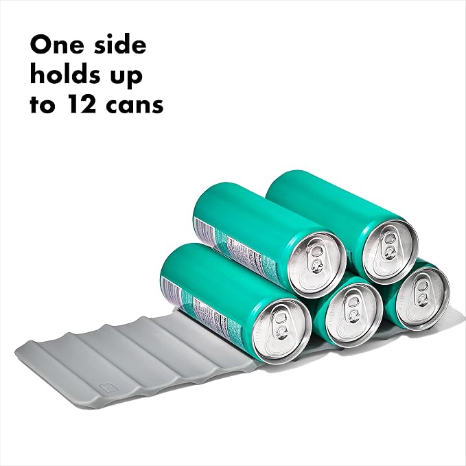 OXO Good Grips Fridge Beverage Mat for Cans and Wine Bottles Gray - Image 2