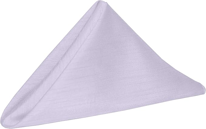 20 x 20-Inch Shantung Satin Cloth Napkins, Lilac Set of 36 by UltimateTextile