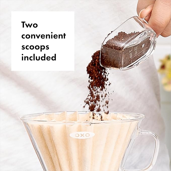 OXO Good Grips Airtight POP Container | Pistachio | Push Button Seal | For Sugar & Flour | 3 Containers with Mini Scoops, Pack of 2 - Image 6