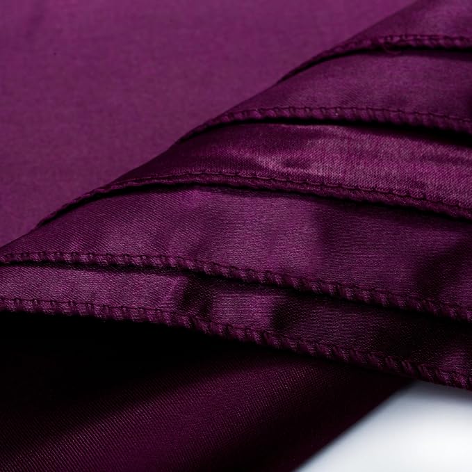 MDS® Pack of 100 Satin Napkins 12 x 12 Inch, Soft Silky Reusable Cloth Dinner Table Napkins for Wedding Décor, Reception, Birthday, Parties, Banquets, Catering, Restaurants & Hotel - Eggplant - Image 6