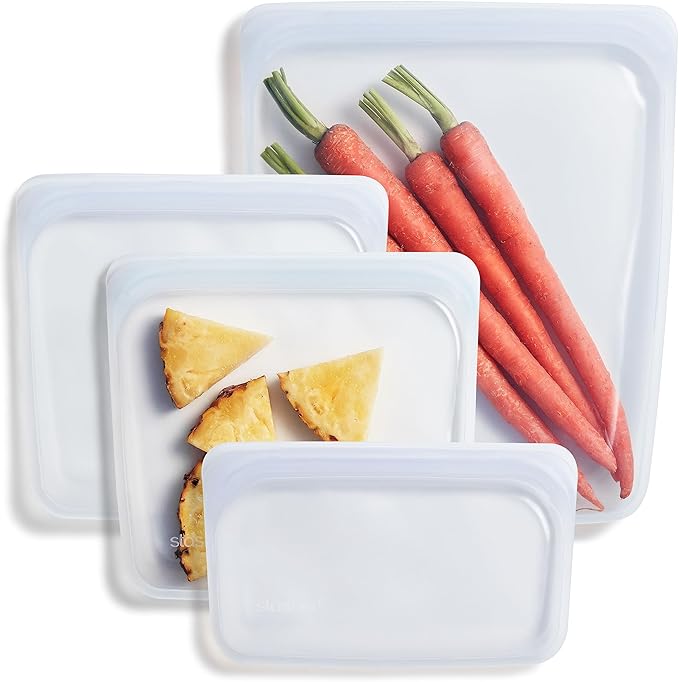 Stasher Reusable Silicone Storage Bags (4-Pack) + Snack Bag - Image 2