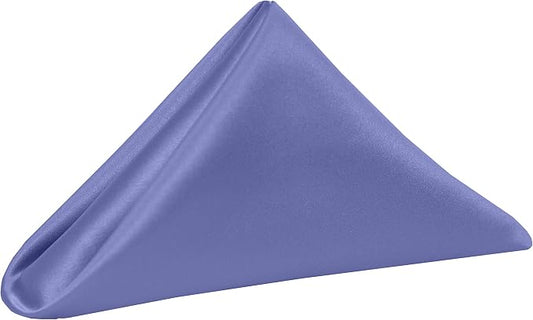 17x17-Inch Square Satin Cloth Napkins, Violet, Set of 120 | Bulk Case of 10 Dozen, Bridal, 100% Polyester Fabric, Matte Satin, Also Known as Lamour, Soft Luster, Seamless, Purple by UltimateTextile