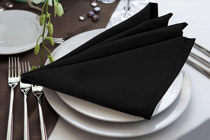 Bulk 288-Pack Hotel Cloth Napkins, 17" x 17", Wrinkle Resistant, Black | High Volume Collection for Restaurants, Catering & Event Venues, Washable & Reusable - Image 4