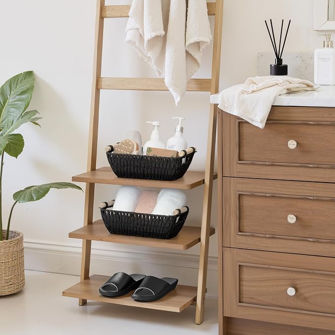 Storageworks Small Storage Basket, Organizing Baskets For Shelf, Black - Image 2