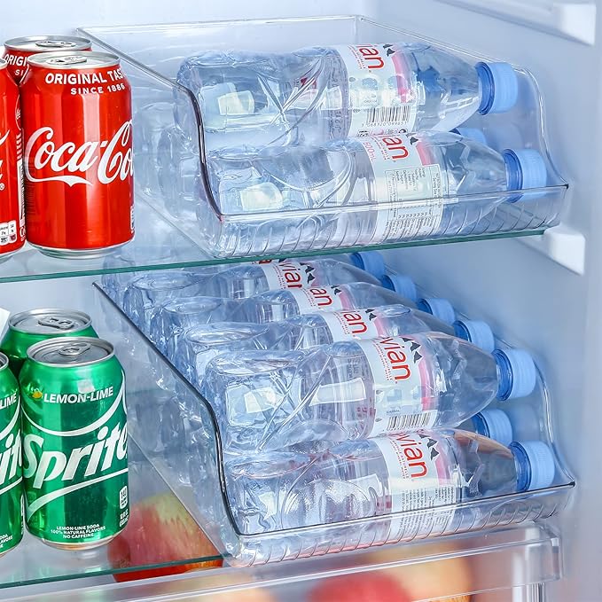 Puricon 2 Pack Water Bottle Dispenser Organizer for Refrigerator Bundle with Drink Organizer for Fridge Pusher Glide - Image 5