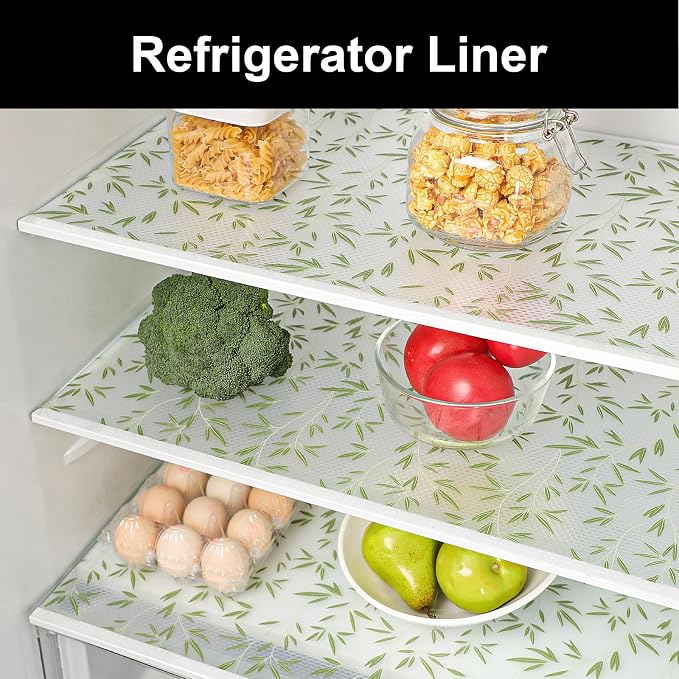 Cooyes Shelf Liners for Kitchen Cabinets Refrigerator Liners Waterproof & Oil-Proof Kitchen Cupboard Liner Drawer Mats EVA Material Non Adhesive Fridge Liner for Shelves（23.6" W x 236" L） - Image 4