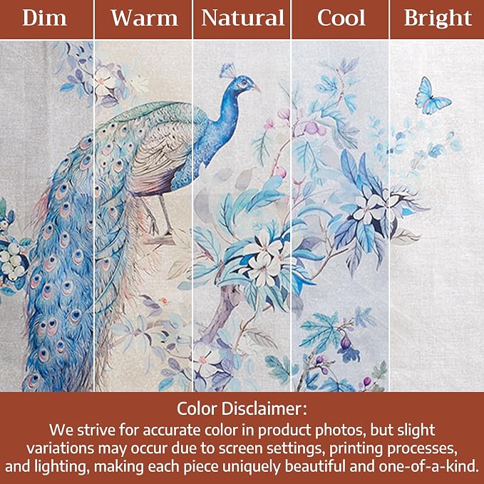 Maison d' Hermine Cloth Napkins Set of 4 100% Combed Cotton (20" x 20") | Everyday Square Napkins Cloth Washable Dinner Party Wedding Restaurant Hotel Kitchen Spring Summer - Peacock Utopia - Orginal - Image 9
