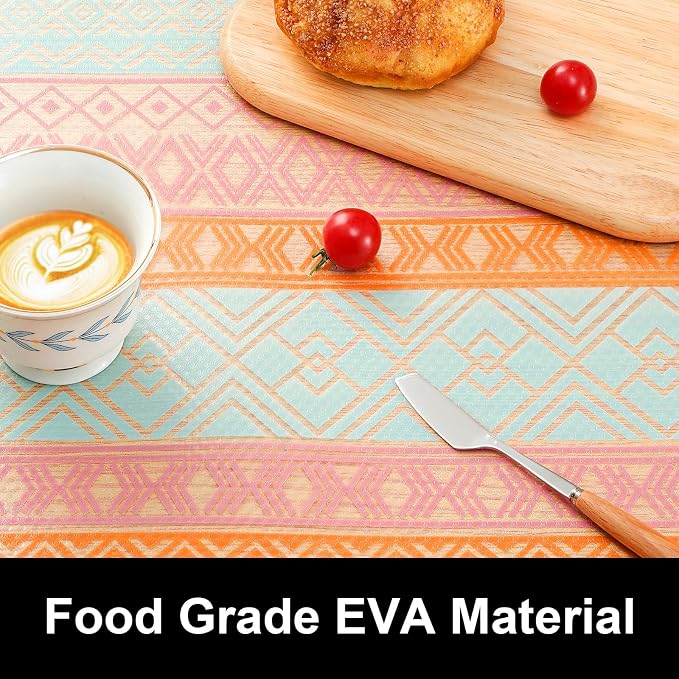 Cooyes Shelf Liners for Kitchen Cabinets Waterproof & Oil-Proof Kitchen Cupboard Mats Non-Slip Drawer Mats EVA Material Non Adhesive Fridge Liner for Shelves（11.8" W x 236" L） - Image 5
