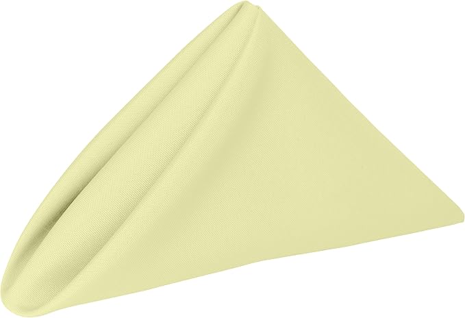 17x17-Inch Square Polyester Cloth Napkins, Maize Set of 60 by UltimateTextile