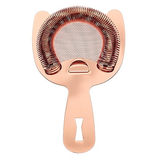Barfly Fine Mesh Spring Strainer, Copper Plated - Image 2
