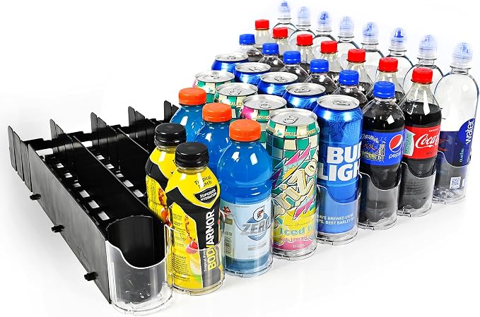 Fridge Drink Organizer & Soda Can Dispenser for Refrigerator, 2-Pack by DisplayTechnologies