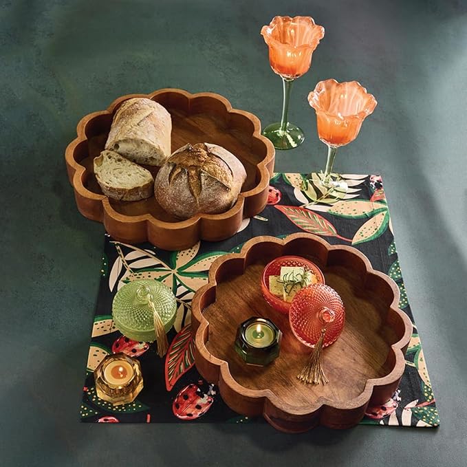 47th & Main Set of 4 100% Cotton Cloth Table Napkins for Dining, 18" Square, Ladybugs - Image 2