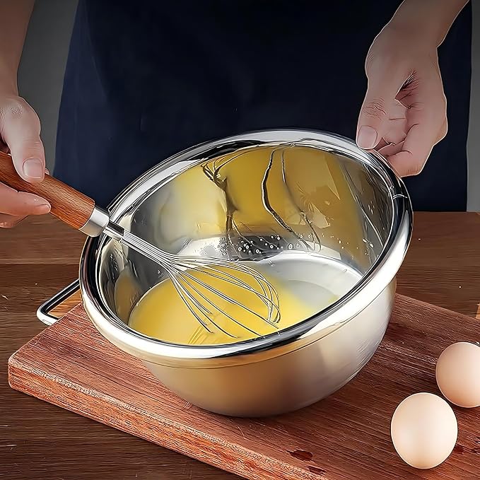 meleg otthon Stainless Steel Mixing Bowl, 23 Quart Salad Bowl, Metal Bowls, Stainless Steel Basin, Heavy Duty Deeper Edge Mirror Finish Dishwasher Safe Bowl - Image 8