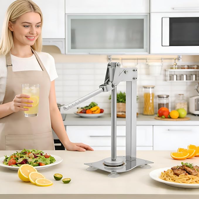 Stainless Steel Lemon Squeezer Manual Citrus Juicer – Heavy Duty Hand Juicer for Orange Lime, Commercial Grade Easy Clean Fruit Press, Non-Slip Handle Vegetable Juicer for Kitchen Lemonade - Image 4