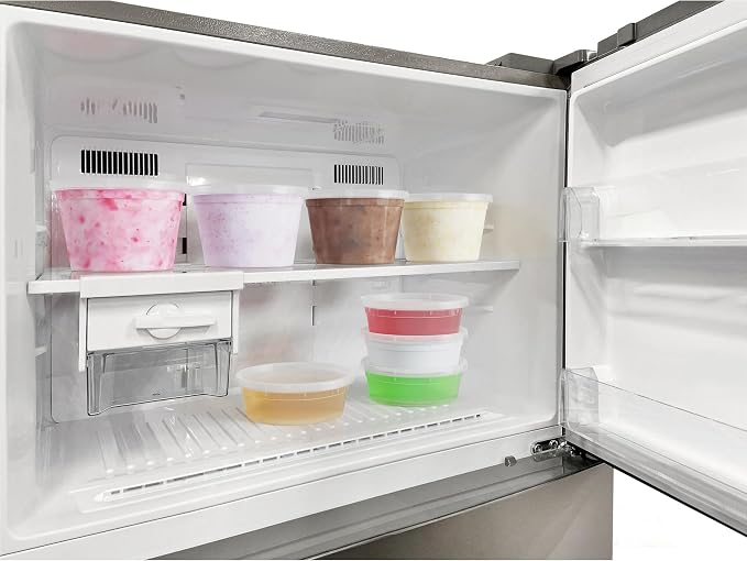 Disposable 16 oz Plastic Containers With Lids - 240 Of Each Containers And Lids - Leak Resistant Containers For Food - Deli Containers - Clear Stackable Containers - Microwave And Freezer Safe - Image 6