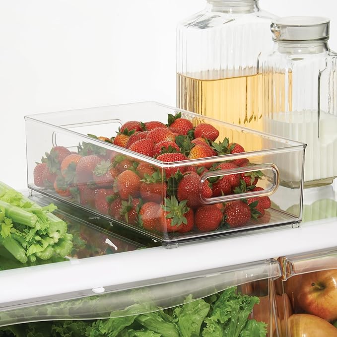 iDesign Stackable Fridge Bin | Storage Bin for Freezer or Pantry Organization, Clear, Made in USA - Image 3