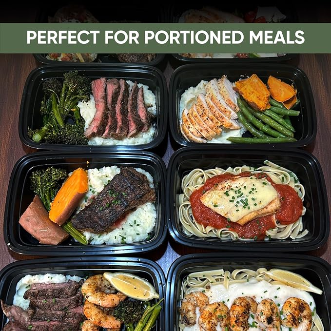 16 oz 150 Pack Meal Prep Containers BPA Free Leakproof Stackable Food Storage Containers with Lids, Microwave & Dishwasher Freezer Safe Reusable To Go Containers Bento Box Style Take Out Clear Plastic - Image 5