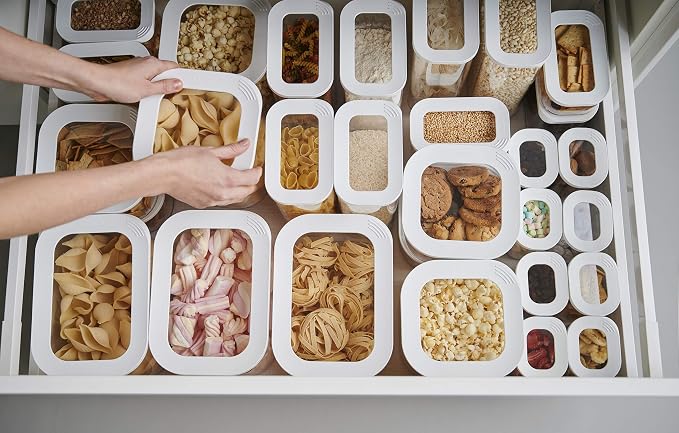 Mepal Food Storage Container 4-Piece Set - Food Containers - Kitchen Container & Organizer - Stackable & Airtight Food Storage Container - 2x 1000 ml, 1x 1500 ml & 1x 425 ml- White - Image 6