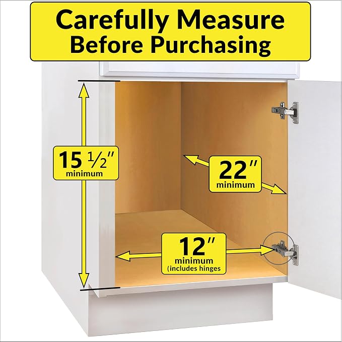 LYNK PROFESSIONAL® SELECT™ Pull Out Under Sink Kitchen Cabinet Organizer - 11.5 in. x 21 inch deep Drawer - Sliding Shelf Organizer and Undersink Storage Shelves - Lifetime Ltd. Warranty – Chrome - Image 4