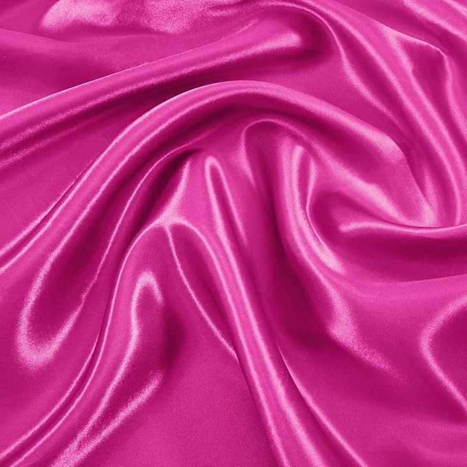 VACVELT 100 Pack Hot Pink Scalloped Satin Napkins 17x17 Inch Wedding | Scalloped Floral Edges With Silky Smooth Finish, Seamless Design, Machine Washable Wrinkle And Fade Resistant - Image 7