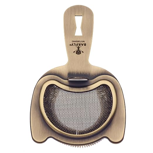 Barfly Fine Mesh Spring Strainer, Antique Gold - Image 2