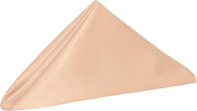 20x20-Inch Shantung Cloth Napkins, Ice Peach, Set of 24 - Image 2