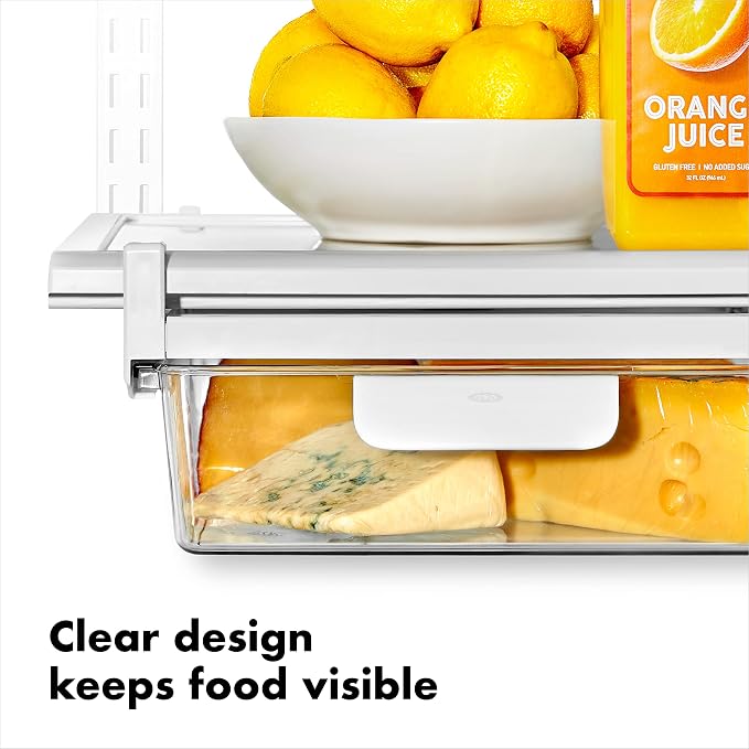 OXO Good Grips Fridge Undershelf Drawer 14 in - for Deli Meat, Cheese, Produce and More (Pack of 4) - Image 6